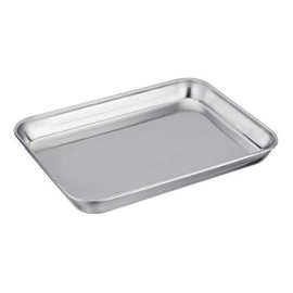 TeamFar Healthy Stainless Steel Sheet Pan 7 X 9.3 Inches Heavy Duty Easy Clean