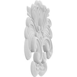 Ekena Millwork ROSC035X070NILUF 3 1/2" W x 7" H x 5/8" P Large Niles Rosette White