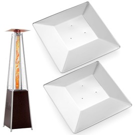 Outdoor Heater Replacement Parts, 2 PACKS Aluminum Reflector Shield, Pyramid Patio Heater Heat Reflector Shield Top, Suitable for Most Propane Gas Patio Heater and Other 4-Sided Glass Tube Heaters