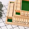 Shut The Box Dice Game 1-4 Players,Classic 4 Sided Wooden