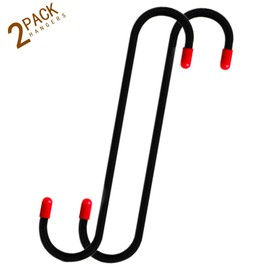 2 PCS Brake Caliper Hanger Hooks with Red Rubber Tips,Auto Brake Caliper Compression Tool,Automotive Tool for Braking,Axle,Bearing,Suspension Work,Car Tools Gifts for Men,Dad (Black)