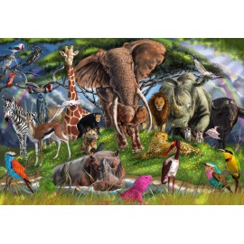Tau Puzzles-500 Random Cut Pieces-Wild Serengeti