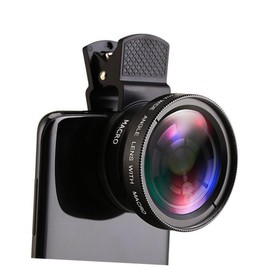 DOITOOL Phone Lens Clip Wide Angle Macro Lens for Smartphones Optical for Travel Photography Black