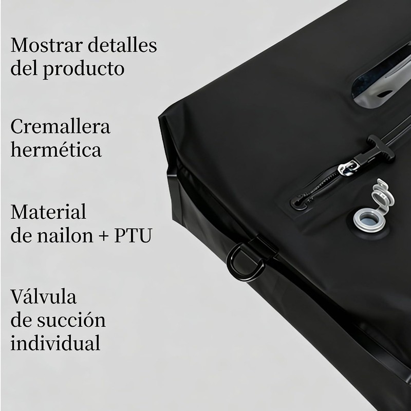 2 Piezas Bolsas de Vacío para Ropa Viaje 28L con