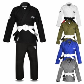 VELO BJJ GI for Men and Women Brazilian Jiu Jitsu Gi Adult Gi Kimonos Bjj Uniform Martial Pants, Jackets with free Belt (Black, A0)