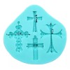 Vencort Juego 4 Moldes Fondant Silicón Cruces Repostería 16 Cruces