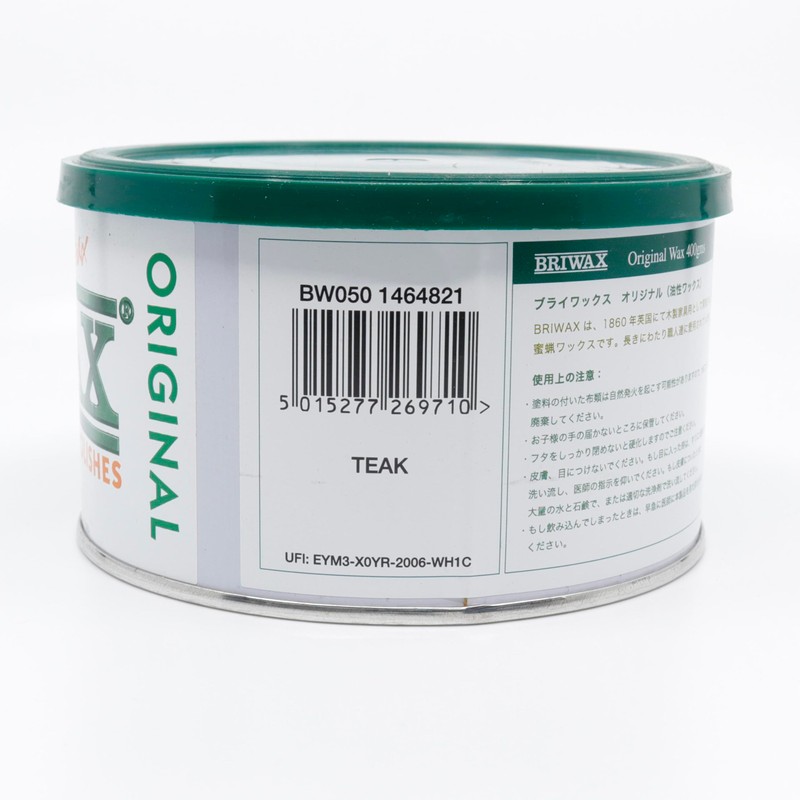 Briwax Original Teak Wax Polish 400g (Japanese Labelled Version) -