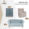 TCHOSUZ 6 inch / 16cm Wooden Furniture Legs with Casters