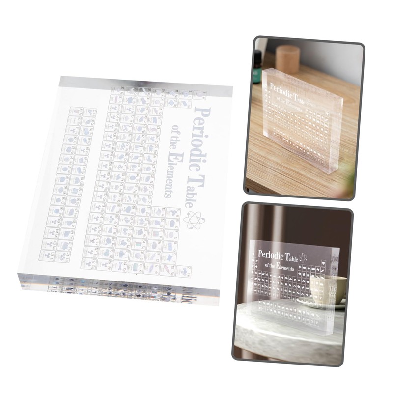 DOITOOL Transparent Periodic Table of Elements Decoration Elegant High School
