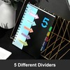 CAGIE 5 Subject Notebook with Dividers 220 Pages Spiral Notebooks
