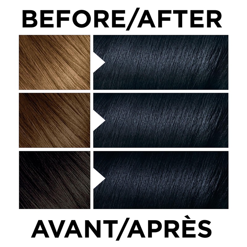 L'Oréal Paris Feria Multi-Faceted Shimmering Permanent Hair Color, 21 Bright Black Cooler, with Aromatic Shimmer Serum, Gentle, Deep Conditioning Hair Color for Women, 1 EA
