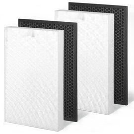higgerllent XQ Filter Replacement X-Compatible with Winix XQ,XQ Pro Tower Air Purifier Filter,Part#1712-0089-01-0101-02 Filter,3-in-1 Ture HEPA Filter*2 and Activated Carbon Filter*2(XQ 2SET)