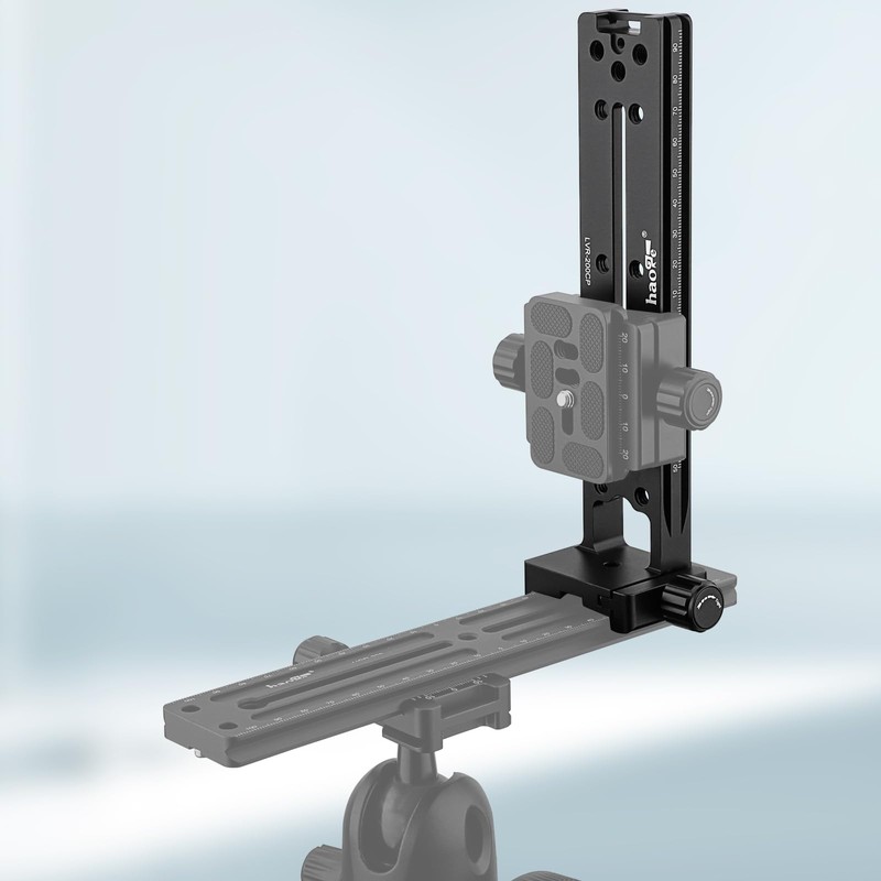 Haoge LVR-200CP Double Dovetail Plate 200mm Vertical Rail with 90