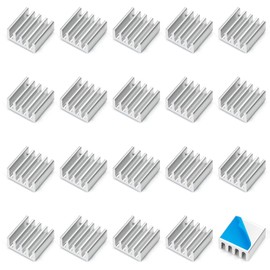 Tunejoy Heatsink Aluminium Heatsink with Thermal Tape for PC Laptop Transistor Semiconductor Electronic Components 9 x 9 x 4 mm Pack of 20