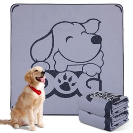 Washable Pee Pads for Dogs: 48x48 Inches Reusable Puppy Pads - Absorbent Whelping Pads, Non-Slip Waterproof Pet Training Pads for Couch, Crate, Potty Training, Floor, Gray