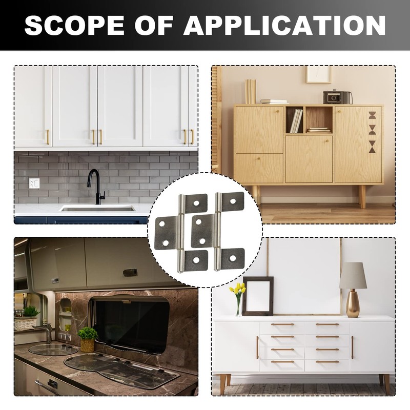 Three Leaf Non-Mortised Hinge for Mobile Home & RV Interior