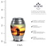 YATHABHISA Small Urn Human Ashes with Elephant, Memorial Gift for