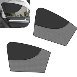 Opuweiy Car Window Shades, Driver Side Window Shade, Adsorption-Type Free-Lifting Privacy Window Covers, for Most Cars (Black, 2PCS)