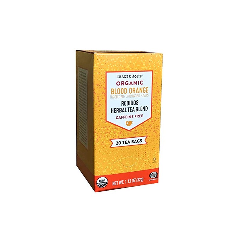 Trader Joes Organic Blood Orange Rooibos Herbal Tea Blend, Flavored