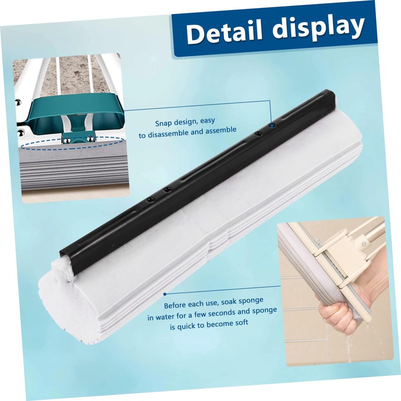 Gatuida 2Pcs Roller PVA Sponge Mop Head Refill Absorbent Cleaning