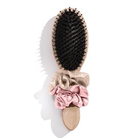 Wig Brush, Elliptical airbag comb, natural wood colored hair ring comb set for Synthetic Wigs, Hair Brushes for Women (Apricot, One size)