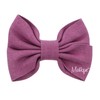 Denim Hair Bow Set of 2 - Purple