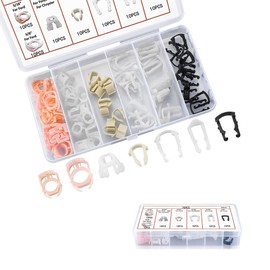 70pcs Fuel Line Clips Kit for 5/16" and 3/8" Lines - Compatible with Ford GM Chrysler,Fuel Pump Clips - Auto Assortment for Fuel Line Repair