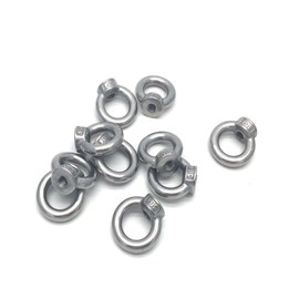 Antrader 10pcs 304 Stainless Steel Ring Shape M8 Lifting Eye Threaded Nut