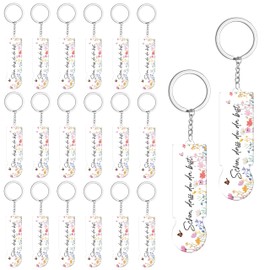 Dercylele Pack of 20 Acrylic Shopping Trolley Token Keyrings "Schön dass du da bis -Gastgeschenke Hochzeit, Geburtstage, Abschluss, Taufe Schön Das Du Da Bist Guest Gift, 20 Schön das du Da Bist, M