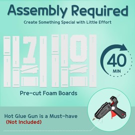 imprsv Marquee Numbers Large 70th-Birthday Decorations: 3ft Light Up Number 70 Birthday Decoration for Women Men Seventy Year Old Anniversary Party Decor Cardboard Backdrop Big Mosaic Number 70