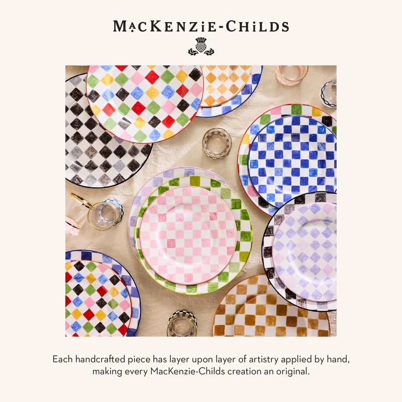 MACKENZIE-CHILDS Stoneware Dinner Plate, Dishwasher- and Microwave-Safe Plate, 11 Inches,