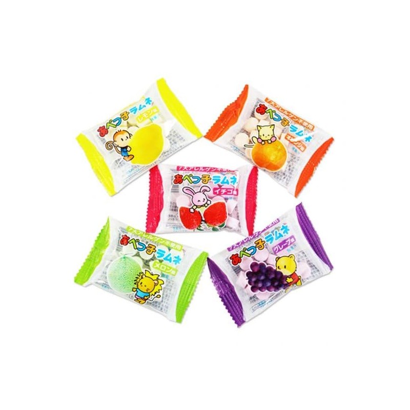 Abekko Ramune - 50 x 5g Bags 5 Flavors Melt
