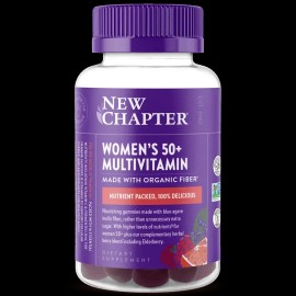 New Chapter Women’s 50+ Multivitamin Gummies – 66% Less Sugar, Healthy Aging Support – Berry Citrus Flavor, 90 Count