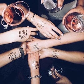 WUBAYI Pack of 20 Metallic Henna Party | Gold & Silver Temporary Tattoos for Hen Party, Bridal Shower, Wedding | Waterproof | Party Accessories