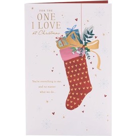UK Greetings Christmas Card For The Person I Love With Stocking