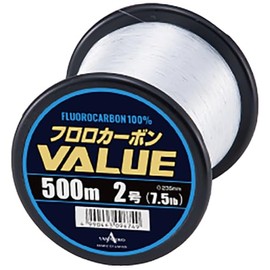 Yamatoyo Fluorocarbon VALUE Bobbin Roll, Transparent, 500 m, No. 2