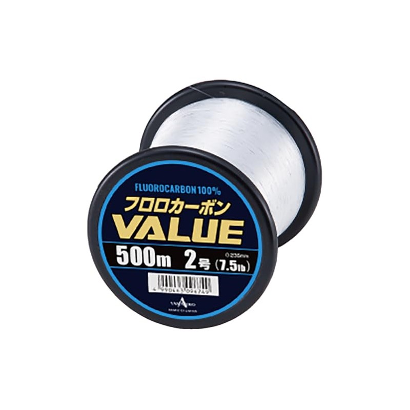 Yamatoyo Fluorocarbon VALUE Bobbin Roll, Transparent, 500 m, No. 2