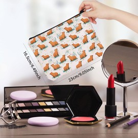 Cute Capybara Gift for Women Capybara Lover Gift Capybara Zipper Pouch Makeup Bag (Capybara EU)