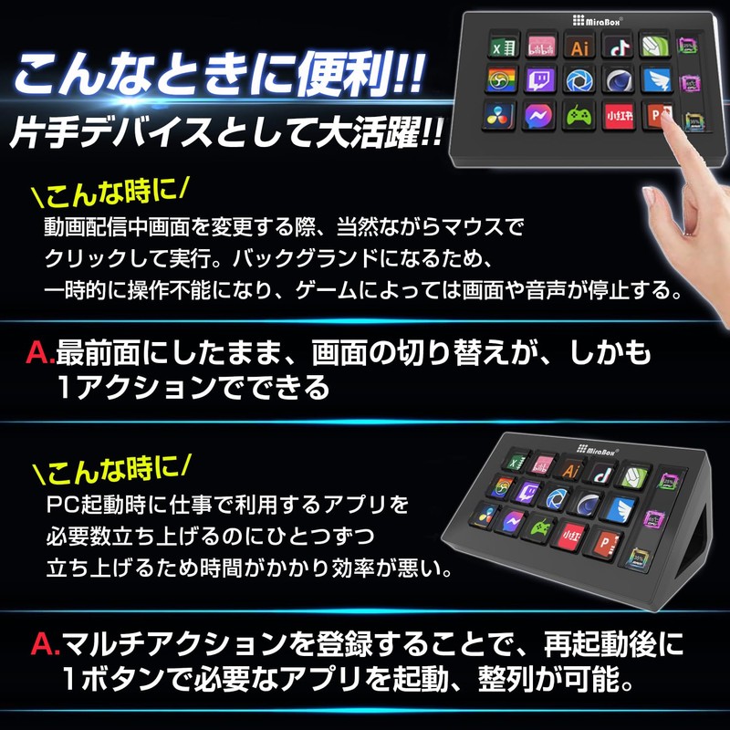 HSV293 Slim Shortcut Keys 15 Custom Keys Windows 10/macOS Twitch
