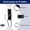 IUSOT Pack of 2 compass key rings with thermometer, multifunctional