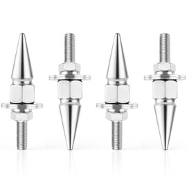 Alpmosn 4PCS License Plate Screws Caps, License Plate Fasteners Bolts, Exterior Car Accessories Screws, Fit for Most Vehicle Motorcycles Trucks (Silver)