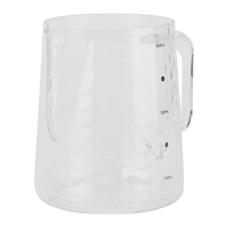 500ml Coffee Milk Cup Thicken Glass Measuring Frothing Cup for