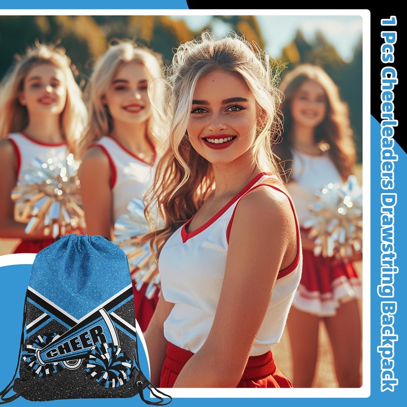 Cheer Drawstring Backpack Cheerleading Drawstring Bag Cheer Accessories Gifts for