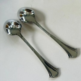 Reed & Barton Set of 2 Cortland By Reed & Barton Select 18/10 Stainless Soup Spoons NEW