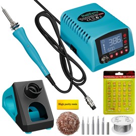 80 Watt Soldering Station, Digital Display Soldering Iron Station, Precision Temperature Control Solder Station for Electronic Repair, DIY Enthusiasts and Jewelry Makers(392°F-932°F)