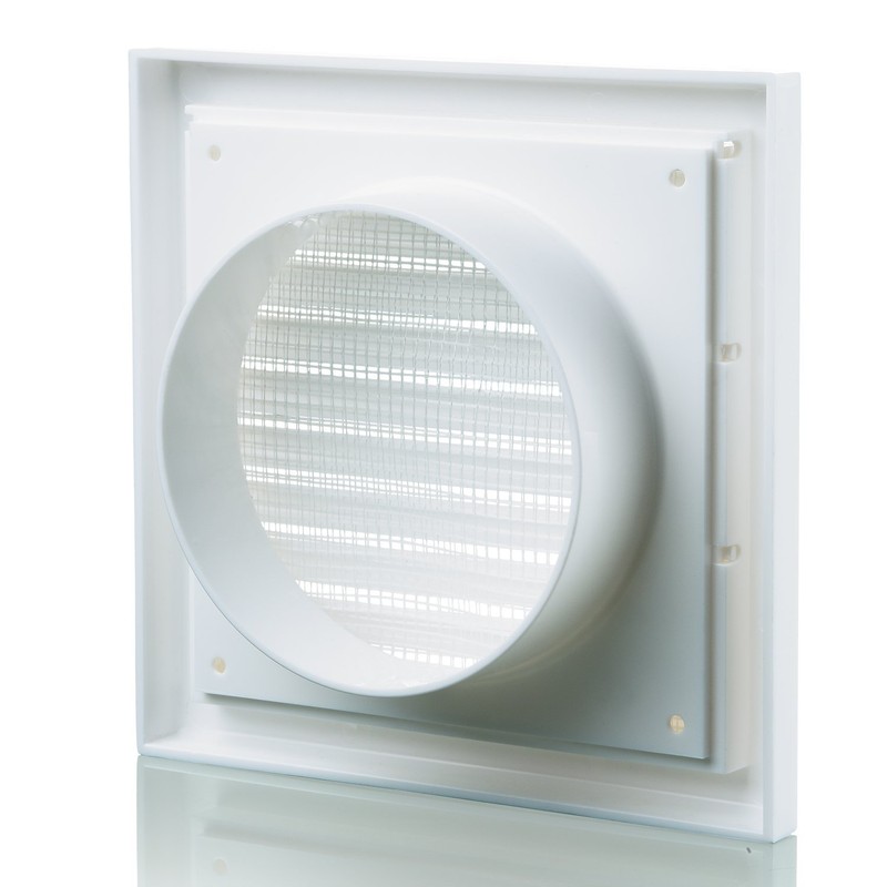 Blauberg UK Decor 155X155/100S White 4 inch 100 mm Round