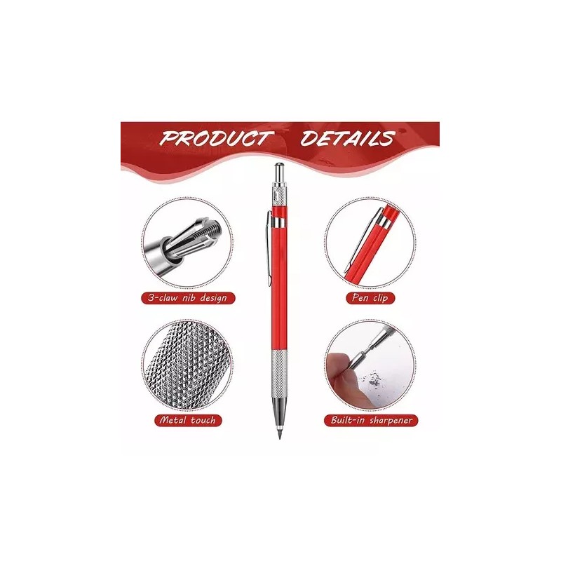 generic 4 Lápices Soldadura, Marcador Mecánico Metal, Con 48 R