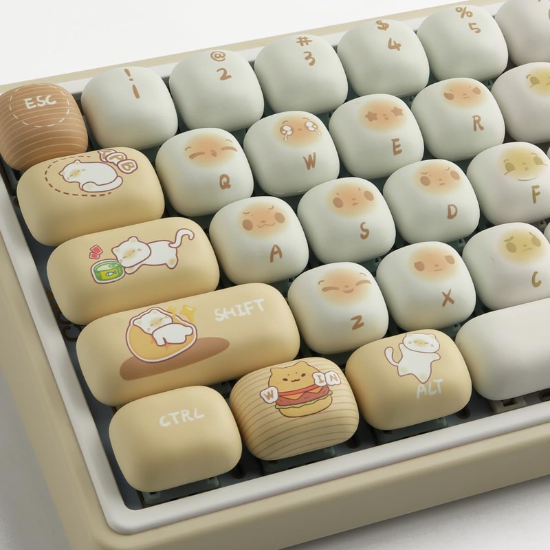 JakeTsai 137 Keys PBT Keycaps, MOG Profile Keycaps, Dye Sublimation,