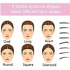 Eyebrow Stencil for Beginners, 8 Styles Eyebrow Shaper Kit with