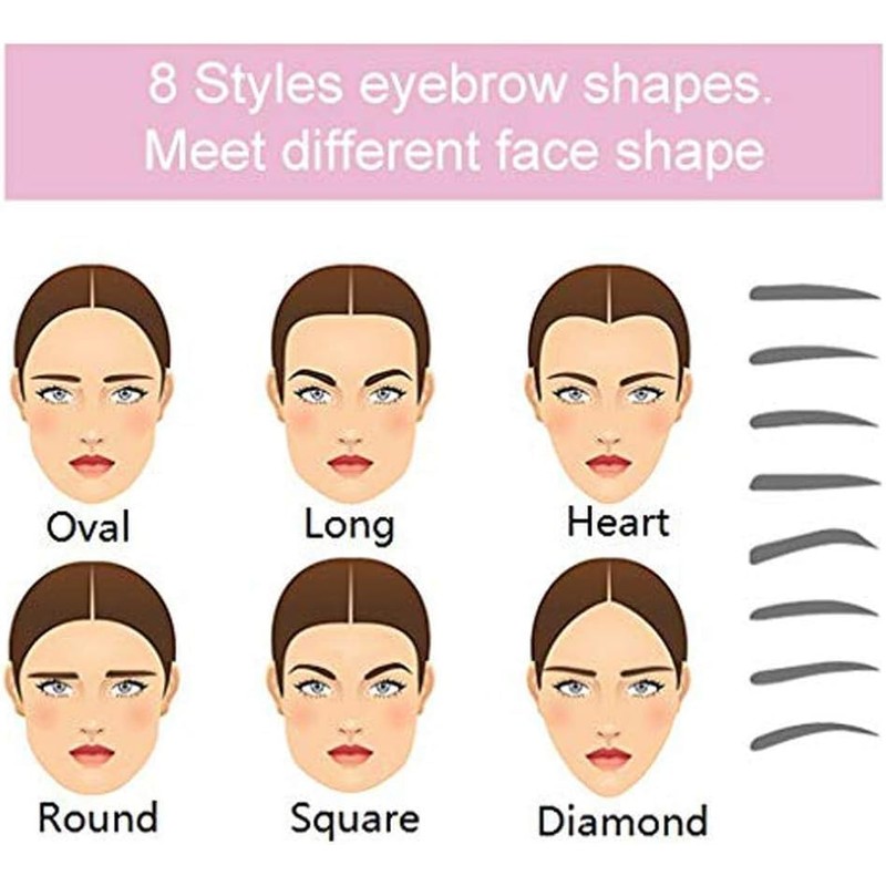 Eyebrow Stencil for Beginners, 8 Styles Eyebrow Shaper Kit with